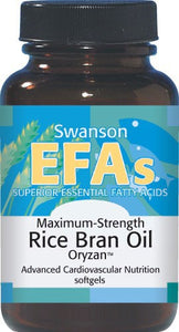 Swanson EFAs Maximum Strength Rice Bran Oil Oryzan 1000mg 90 Softgels