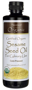Swanson Organic Certified Organic Sesame Seed Oil 473ml 16 Oz
