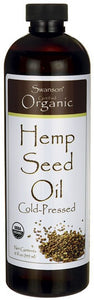 Swanson Organics Hemp Seed Oil 355ml - Nutritional Supplement