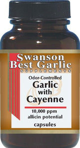 Swanson Best Garlic Supplements Garlic with Cayenne 200 Capsules