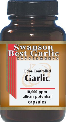 Swanson Best Garlic Supplements Odor-Controlled Garlic 500mg 100 Capsules