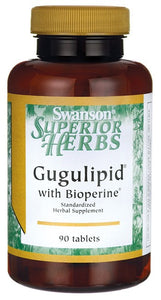 Swanson Superior Herbs Gugulipid with Bioperine Standardised 90 Tablets