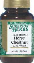 Load image into Gallery viewer, Swanson Superior Herbs Timed-Release Horse Chestnut 22% Aescin 200mg 120 Tablets