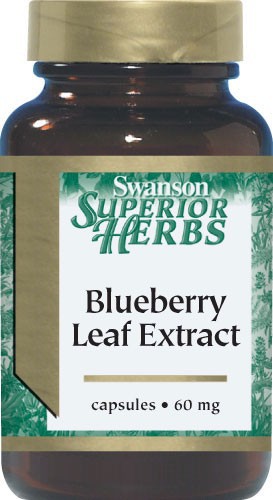 Swanson Superior Herbs Blueberry Leaf Extract 60Mg 90 Capsules