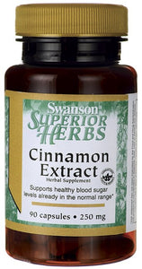 Swanson Superior Herbs Cinnamon Extract 250mg 90 Capsules