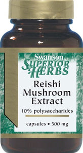 Swanson Superior Herbs Reishi Mushroom Extract 500mg 90 Capsules