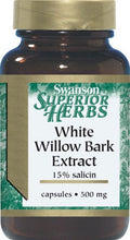 Load image into Gallery viewer, Swanson Superior Herbs White Willow Bark Extract 500Mg 120C