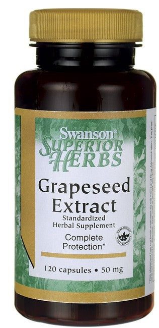 Swanson Superior Herbs Grapeseed Extract (Standardized) 50mg 120 Caps