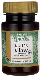 Swanson Superior Herbs Cat's Claw 500mg 30 Capsules