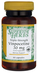 Swanson Superior Herbs Triple-Strength Vinpocetine 30mg 60 Capsules