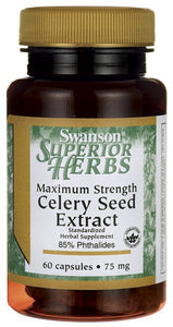 Swanson Superior Herbs Maximum Strength Celery Seed Extract 75mg 60 Capsules