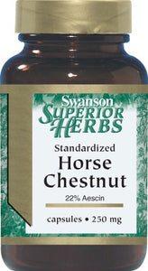 Swanson Premium Herbs Horse Chestnut Standardised 22% Aescin 250mg 120 Capsules
