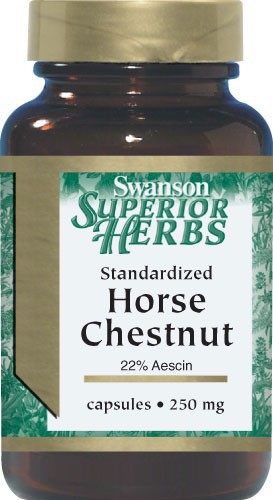 Swanson Premium Herbs Horse Chestnut Standardised 22% Aescin 250mg 120 Capsules