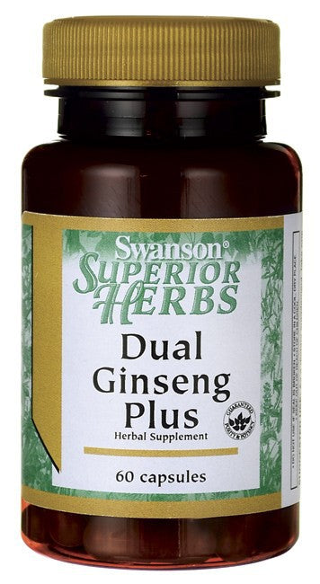 Swanson Superior Herbs Dual Ginseng Plus 60 Capsules