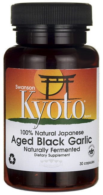 Swanson Kyoto Brand 100% Natural Japanese Aged Black Garlic 30 Capsules