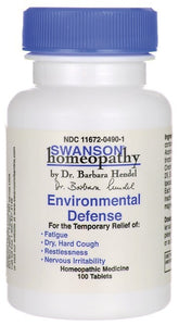 Swanson Homeopathy Environmental Defense 100 Tablets