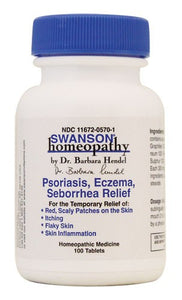 Swanson Homeopathy Psoriasis, Eczema, Seborrhea 100 Tablets