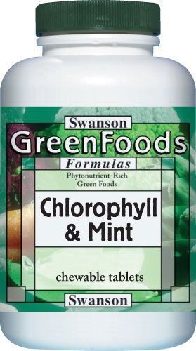 Swanson GreenFoods Formulas Chlorophyll & Mint 500 Chewable Tablets