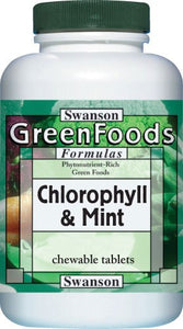 Swanson GreenFoods Formulas Chlorophyll & Mint 500 Chewable Tablets