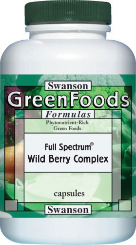 Swanson GreenFoods Formulas Full-Spectrum Wild Berry Complex 120 Capsules