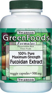 Swanson GreenFoods Formulas 100% Fucoidan Extract 500mg 60 Veg Capsules