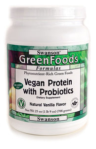 Swanson Green Foods Vegan Protein with Probiotics 25 Oz (708gm)