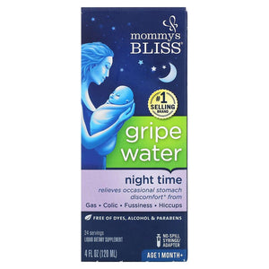 Mommy's Bliss, Night Time, Gripe Water, 1 Month+, 4 fl oz (120 ml)