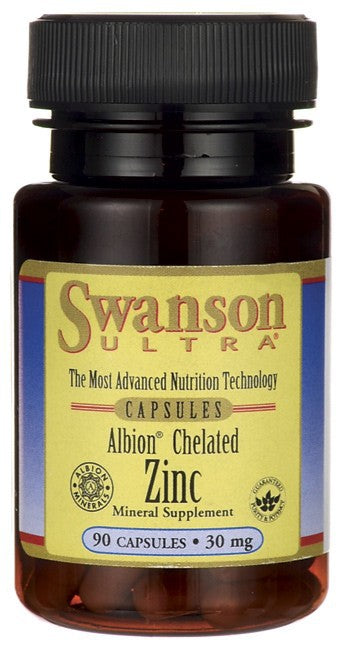 Swanson Ultra Albion Chelated Zinc Glycinate 30mg 90 Capsules