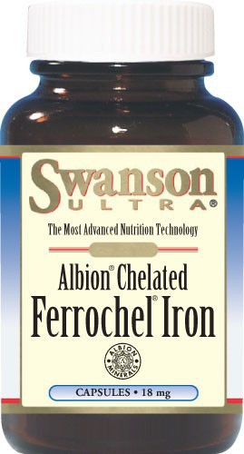 Swanson Ultra Albion Chelated Ferrochel Iron Glycinate 18mg 180 Capsules