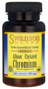 Swanson Ultra Albion Chelated Chromium Glycinate 200mcg 180 Capsules