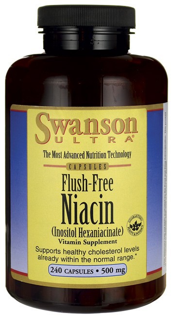 Swanson Ultra Flush-Free Niacin 500mg 240 Capsules