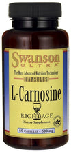 Load image into Gallery viewer, Swanson Ultra L-Carnosine 500mg 60 Capsules