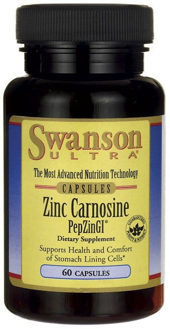 Swanson Ultra Zinc Carnosine (Pepzin Gi) 60 Capsules