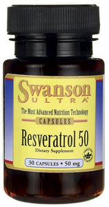 Swanson Ultra Resveratrol 50 50mg 30 Capsules - Dietary Supplement