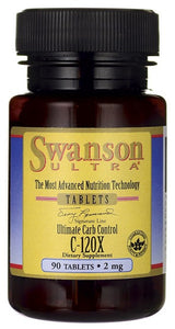 Swanson Ultra Ultimate Carb Control C-120X White Kidney Bean Extract 2mg 90 Tablets