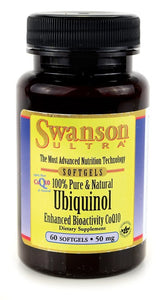 Swanson Ultra 100% Pure & Natural Ubiquinol 50mg 60 Softgels