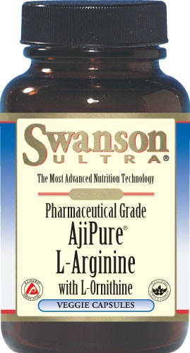 Swanson Ultra AjiPure L-Arginine (Pharmaceutical Grade) with Ornithine 90 Veg Capsules