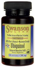 Load image into Gallery viewer, Swanson Ultra 100% Pure &amp; Natural Ubiquinol 200mg 30 Softgels