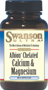 Swanson Ultra Albion Chelated Calcium & Magnesium Glycinate 60 Caps