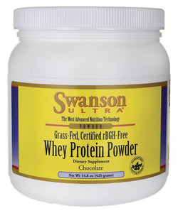 Swanson Ultra Grass-Fed Certified rBGH-Free Chocolate Whey Protein Powder 420gm