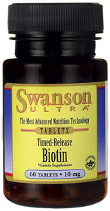 Swanson Ultra Timed-Release Biotin 10mg 60 Tablets
