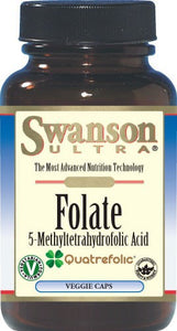 Swanson Ultra Folate (5-Methyltetrahydrofolic Acid) 400 mcg 30 Veg Caps