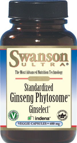 Swanson Ultra Ginseng Phytosome Standardised 400mg 60 Veg Capsules