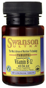 Swanson Ultra Vitamin B-12 with Folic Acid 60 Tablets