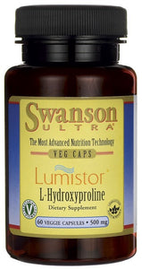 Swanson Ultra Lumistor L-Hydroxyproline 500mg 60 Veggie Capsules