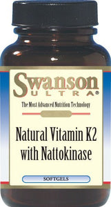 Swanson Ultra Natural Vitamin K2 with Nattokinase 30 Softgels