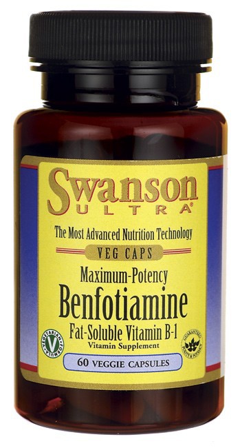 Swanson Ultra Maximum-Potency Benfotiamine (Fat-Soluble Vitamin B-1) 300mg 60 Veg Caps