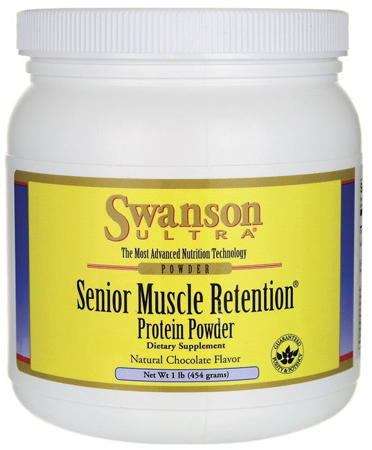 Swanson Ultra Senior Muscle Retention Protein Powder Natural Chocolate 1Lb (454gm)