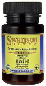 Swanson Ultra Supplemelts Sublingual Vitamin B-12 1000mcg 60 Tabs