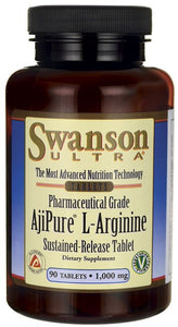 Swanson Ultra AjiPure L-Arginine Sustained Release 1000mg 90 Tablets